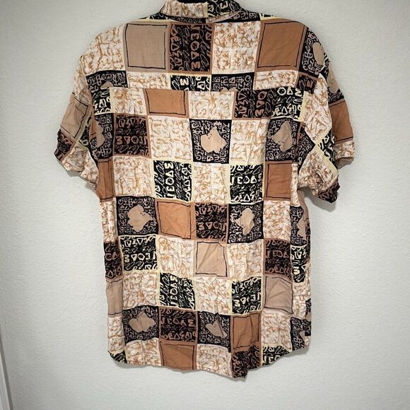 Vintage 90's Guess Jeans Mens  Multicolor Short Sleeve Button‎ Up Shirt Medium - Picture 7 of 8